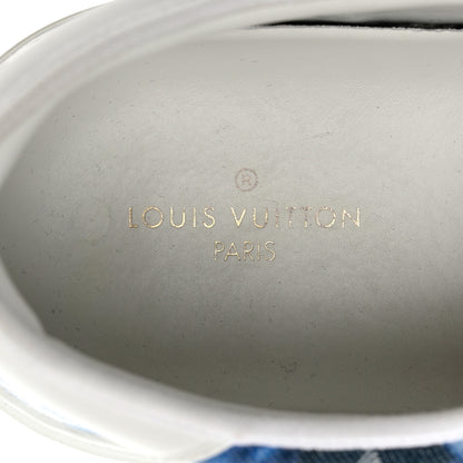 Louis Vuitton Denim Monogram Mens Trocadero Tie Dye Sneakers 10.5 Marine 7 of 8