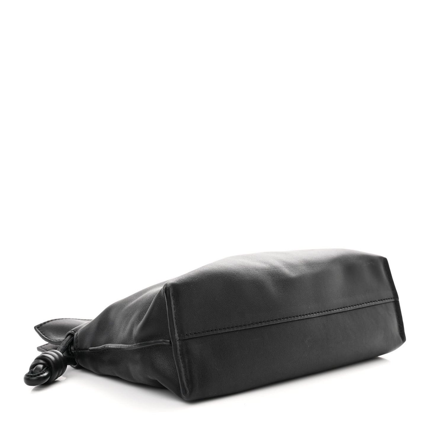 Nappa Calfskin Mini Flamenco Knot Clutch With Chain Black