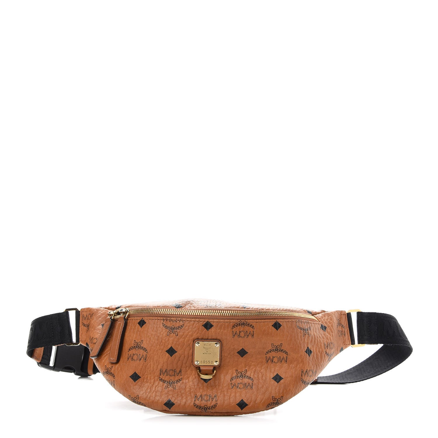 MCM Visetos Medium Fusten Belt Bag Cognac 1 of 9
