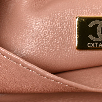 Chanel Shearling Lambskin Chain Shoulder Bag Pink 7 of 10