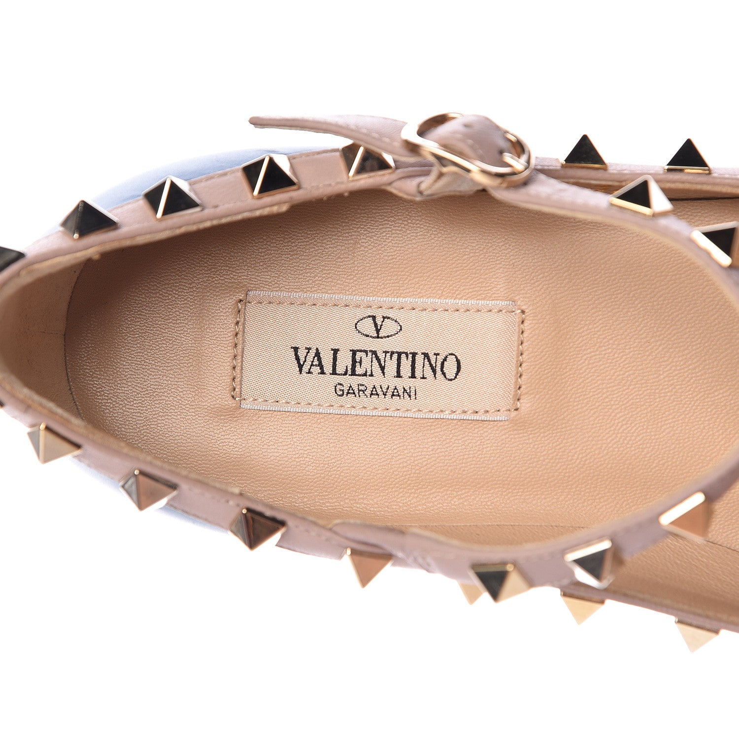 Valentino Garavani Nappa Rockstud Cage Ballerina Flats 36 Light Sapphire Poudre 7 of 13