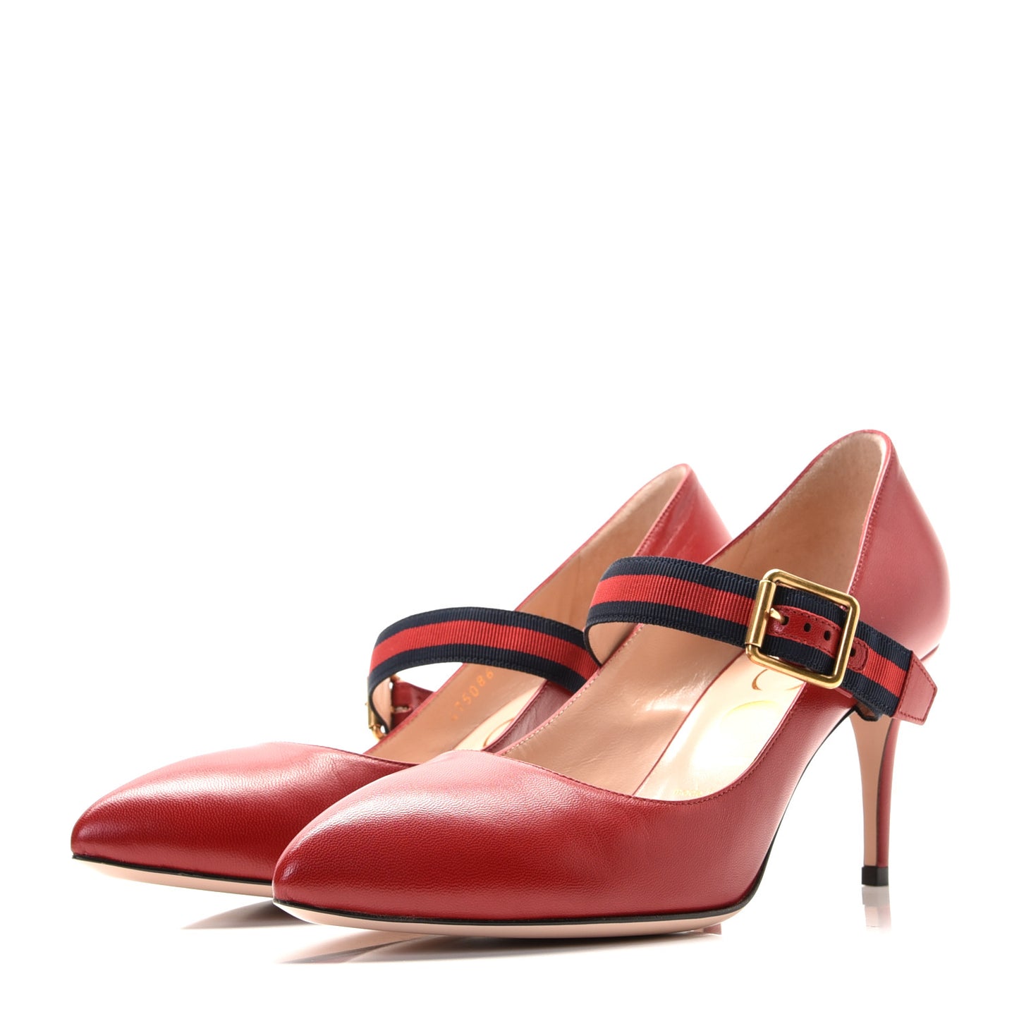 Malaga Kid Sylvie Web Mid Heel Pumps 39 Hibiscus Red