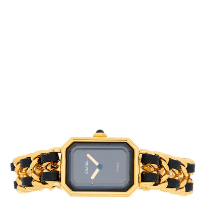 Chanel Stainless Steel Lambskin 20mm Chain Premiere Quartz Watch Gold M 2 of 5