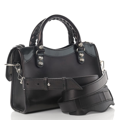 Balenciaga Smooth Calfskin Metallic Patent Giant 12 Silver Hardware Mini City Black Gris 3 of 15