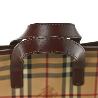 Burberry Haymarket Check Studded Small Tote Chocolate 11 of 12