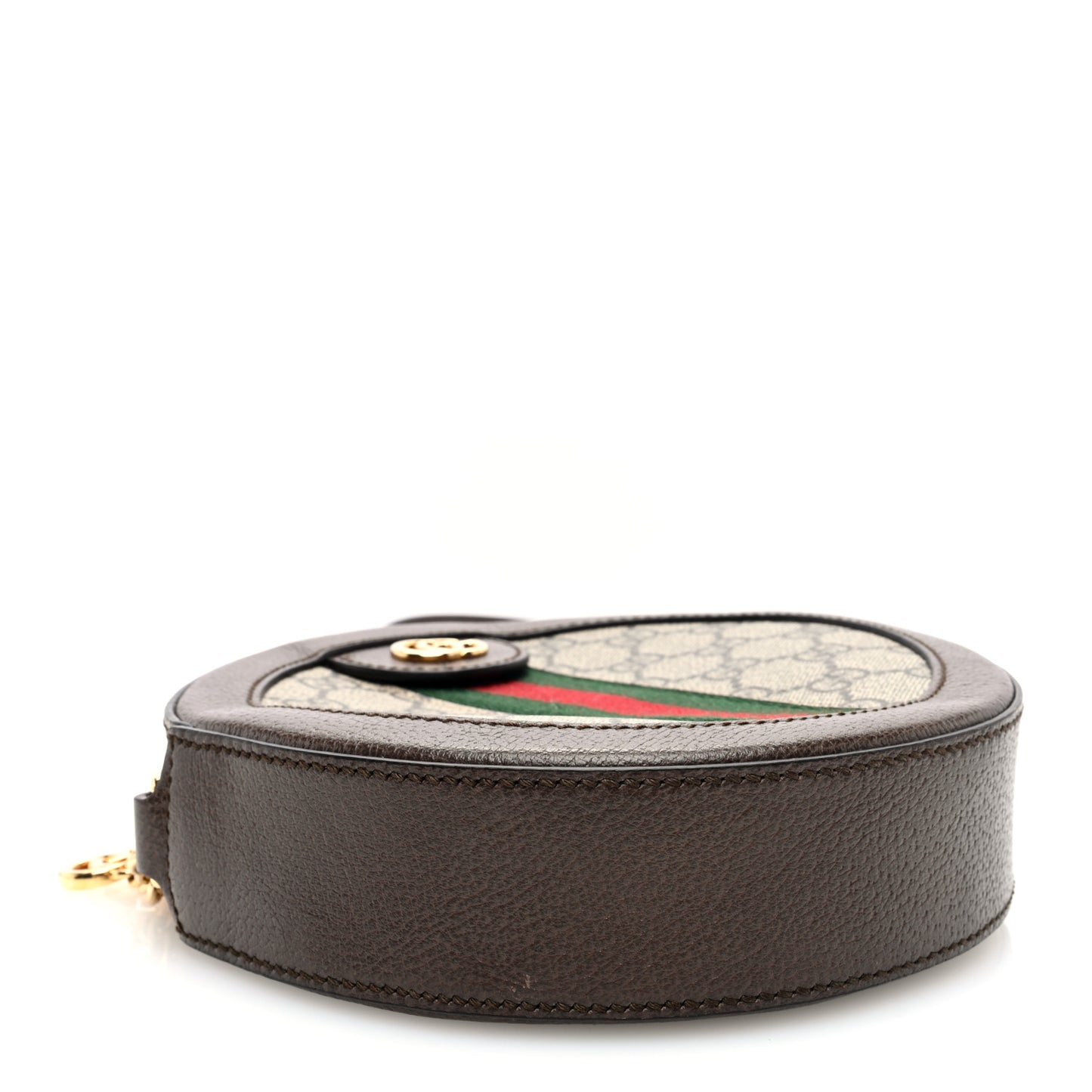 GG Supreme Monogram Web Mini Ophidia Round Shoulder Bag Brown