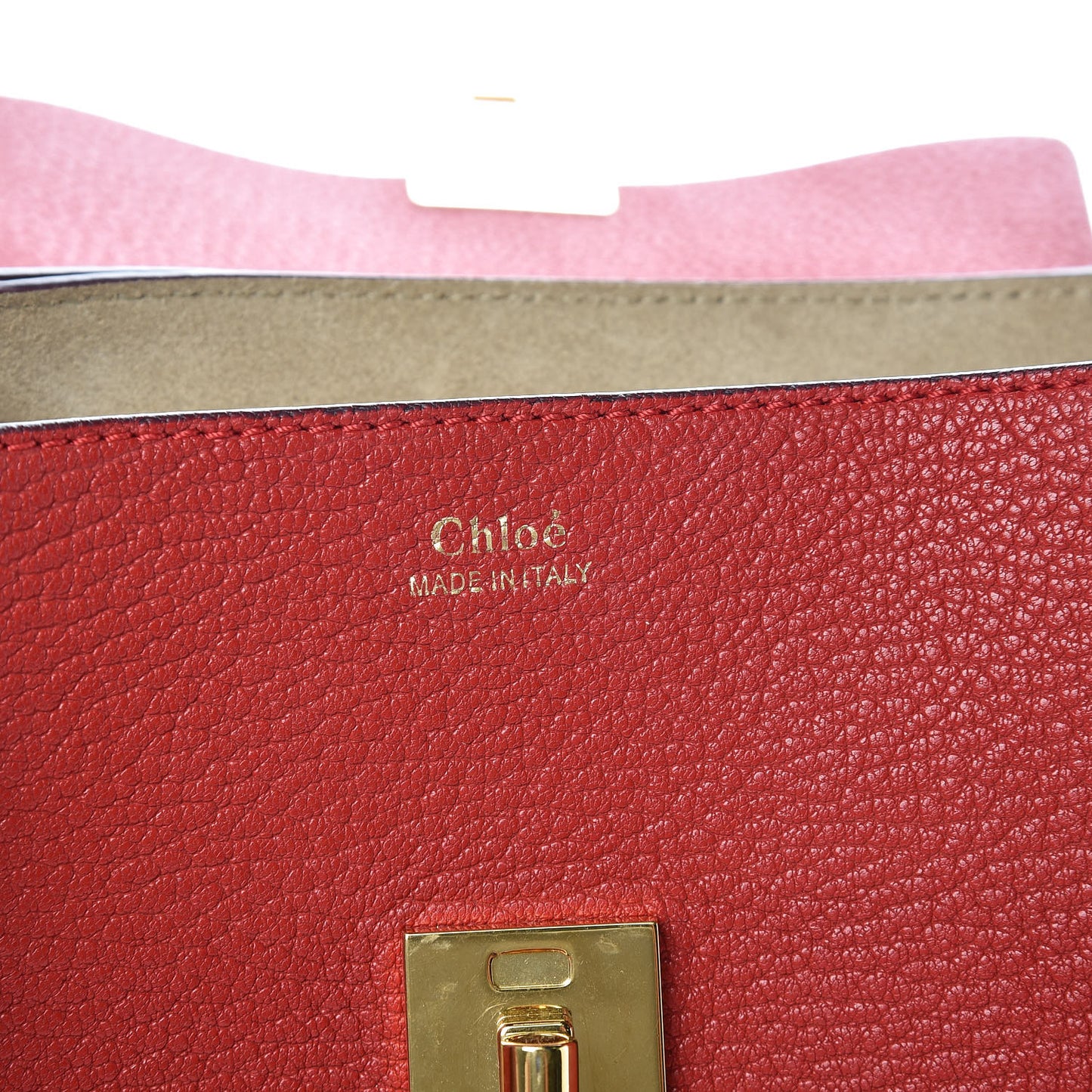 Grained Lambskin Mini Drew Shoulder Bag Plaid Red