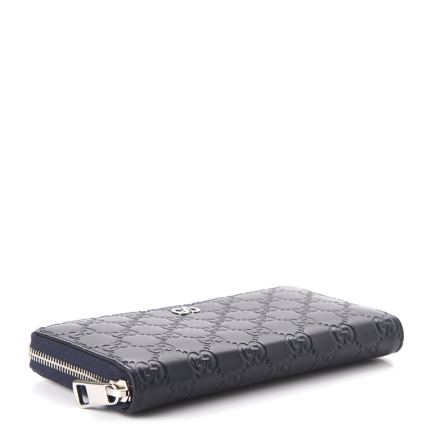 Gucci Guccissima Signature Dorian Zip Around Wallet Blue 4 of 10