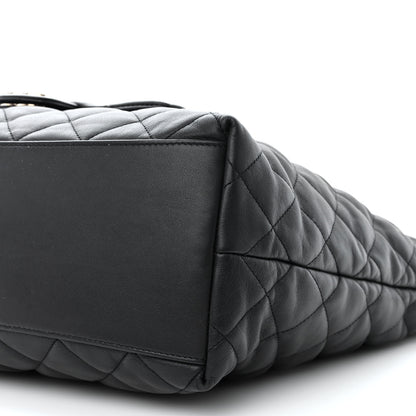 Chanel Lambskin Quilted Pocket Hobo Black 10 of 12