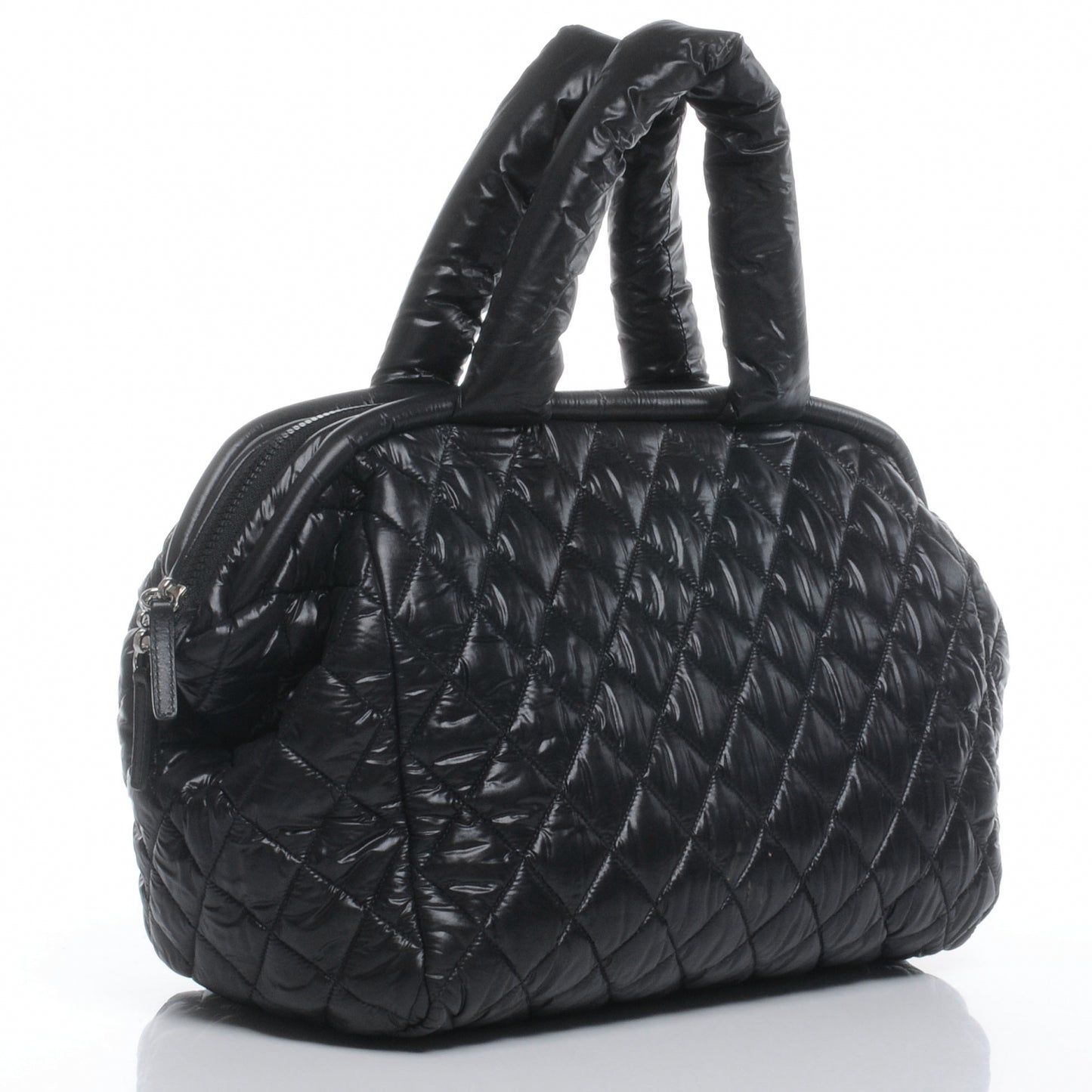 Lambskin Coco Cocoon Bowler Black