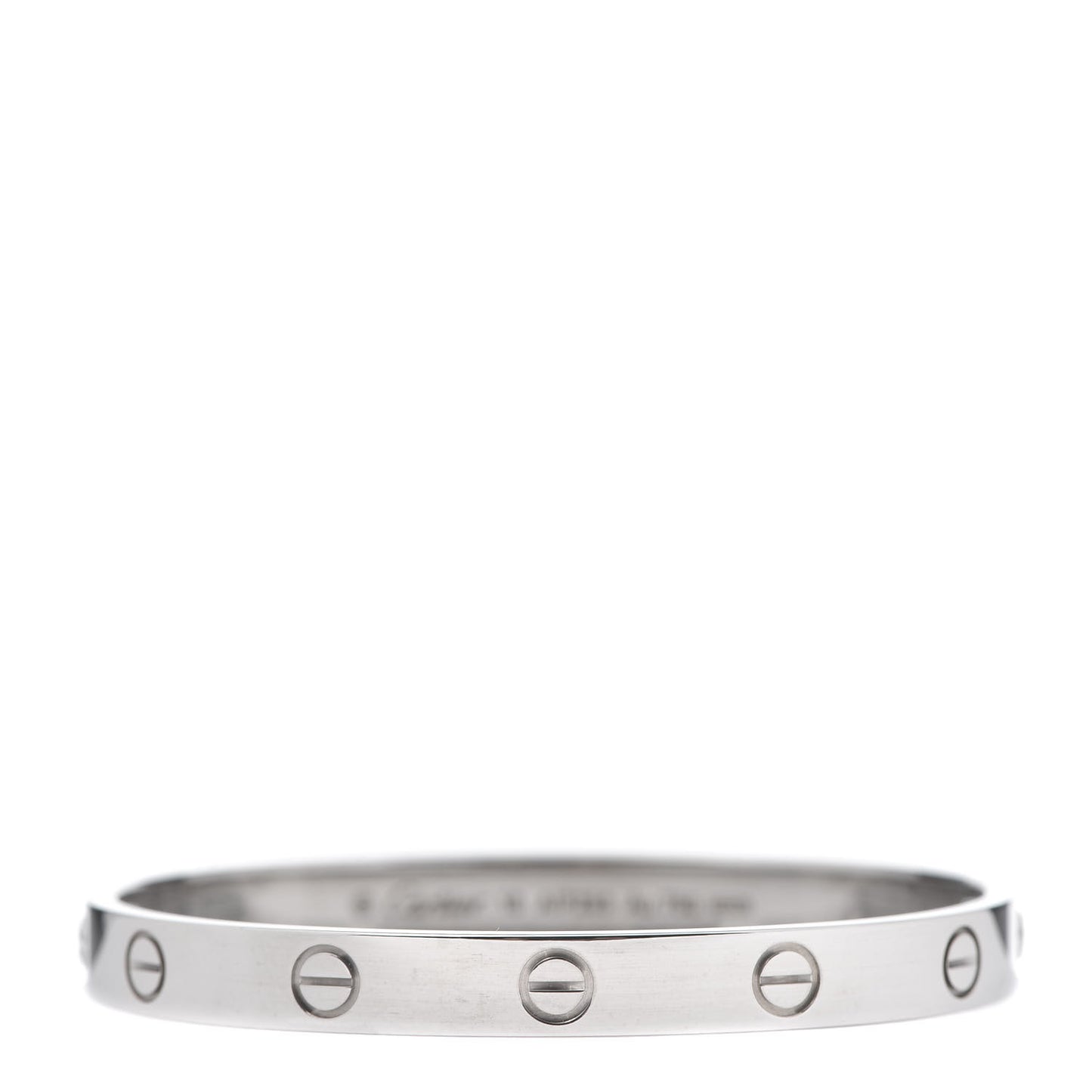18K White Gold LOVE Bracelet 16