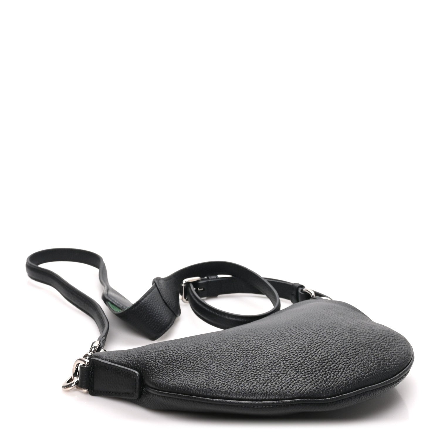 Gucci Pebbled Calfskin Mini B Shoudler Bag Black 3 of 9