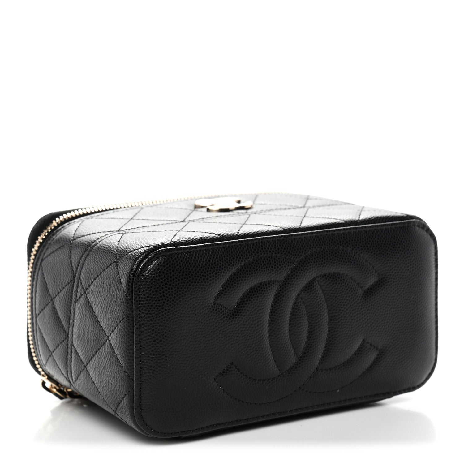 Chanel Caviar Quilted Trendy Handle Mini Vanity Black 4 of 11