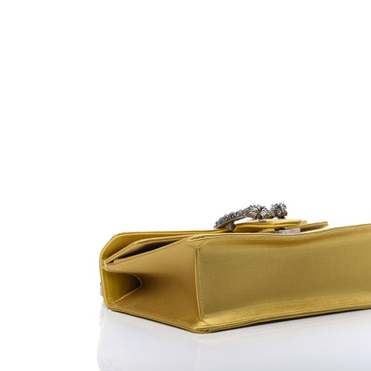 Gucci Satin Silk Crystal Small Dionysus Shoulder Bag Gold Black Diamond 6 of 12