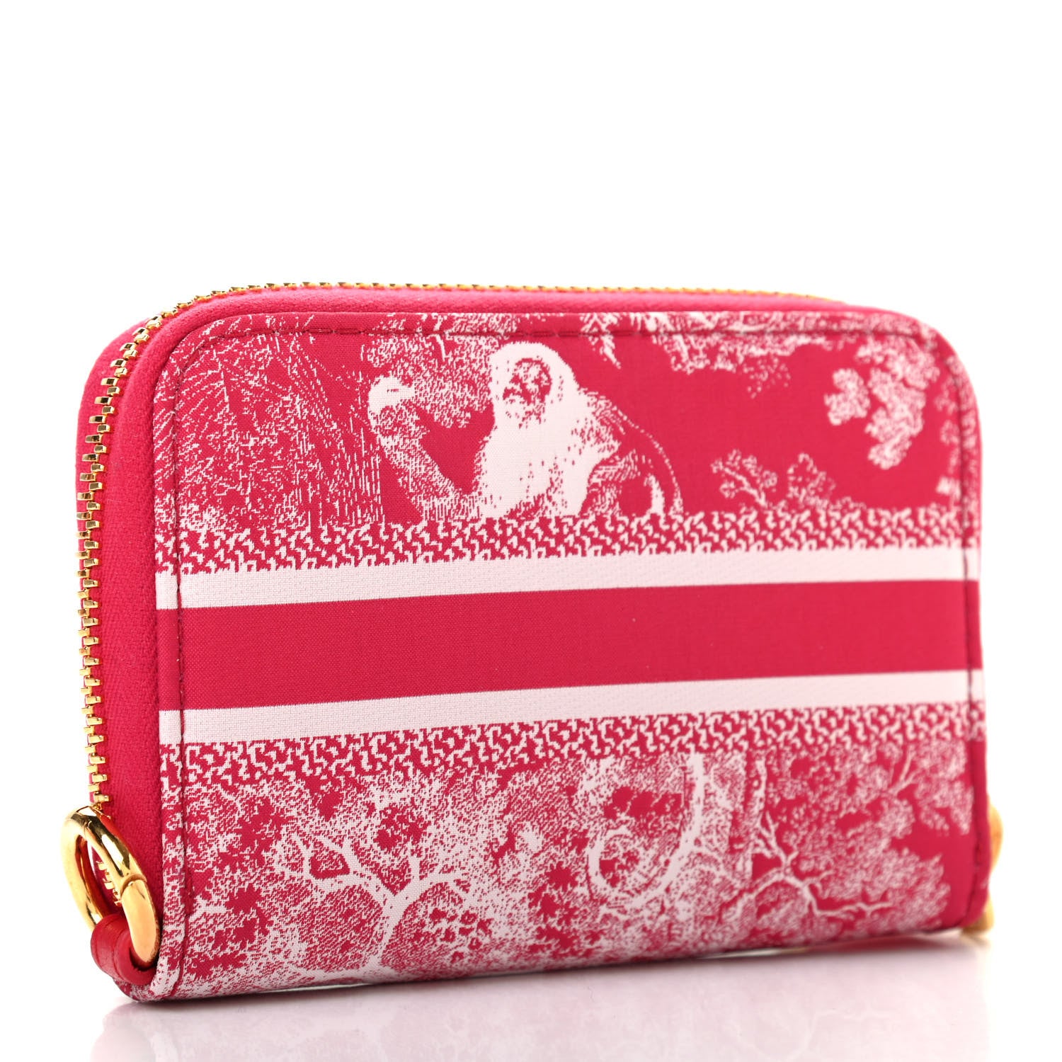 Christian Dior Technical Fabric Embroidered Toile De Jouy DiorTravel Detachable Card Holder Red 3 of 7