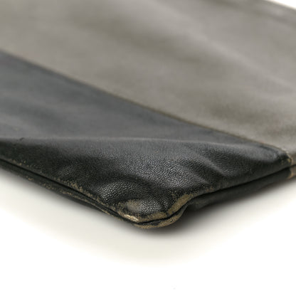Celine Smooth Lambskin Bi-Color Solo Clutch Pouch Army Green 8 of 32