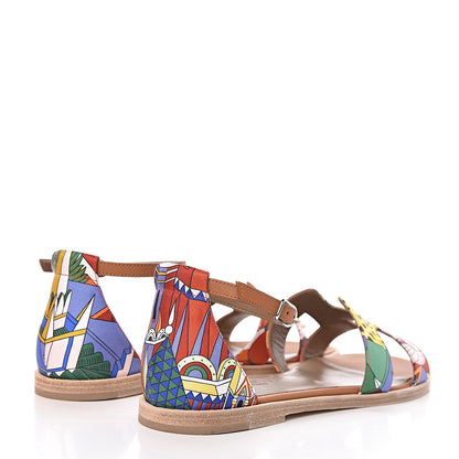 Hermes Canvas Animapolis Santorini Sandals 35.5 4 of 8