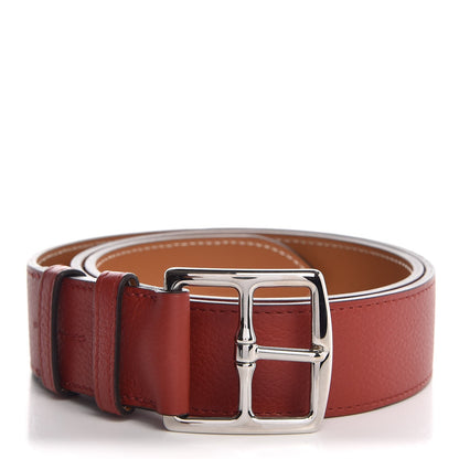 Hermes Togo Etriviere 32mm Belt 90 Brique 1 of 7