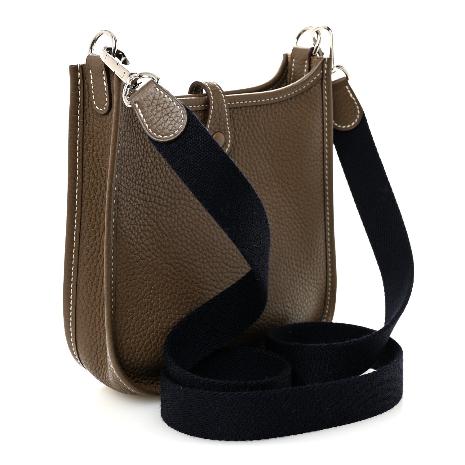 Hermes Taurillon Clemence Amazone Evelyne TPM Etoupe Bleu Indigo 3 of 10