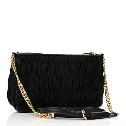 Prada Tessuto Nylon Gaufre Crossbody Bag Black 3 of 10