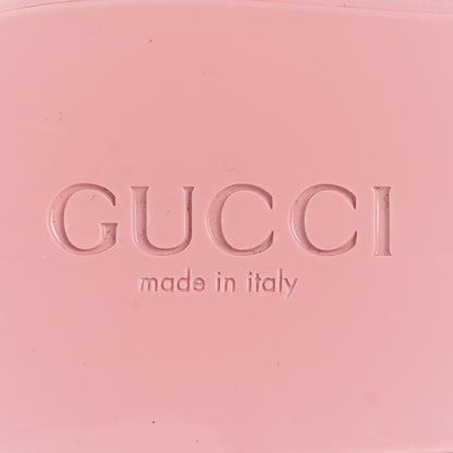 Gucci Rubber Gucci Logo Womens Platform 20/60mm Slide Sandals 39 Wild Rose 9 of 9