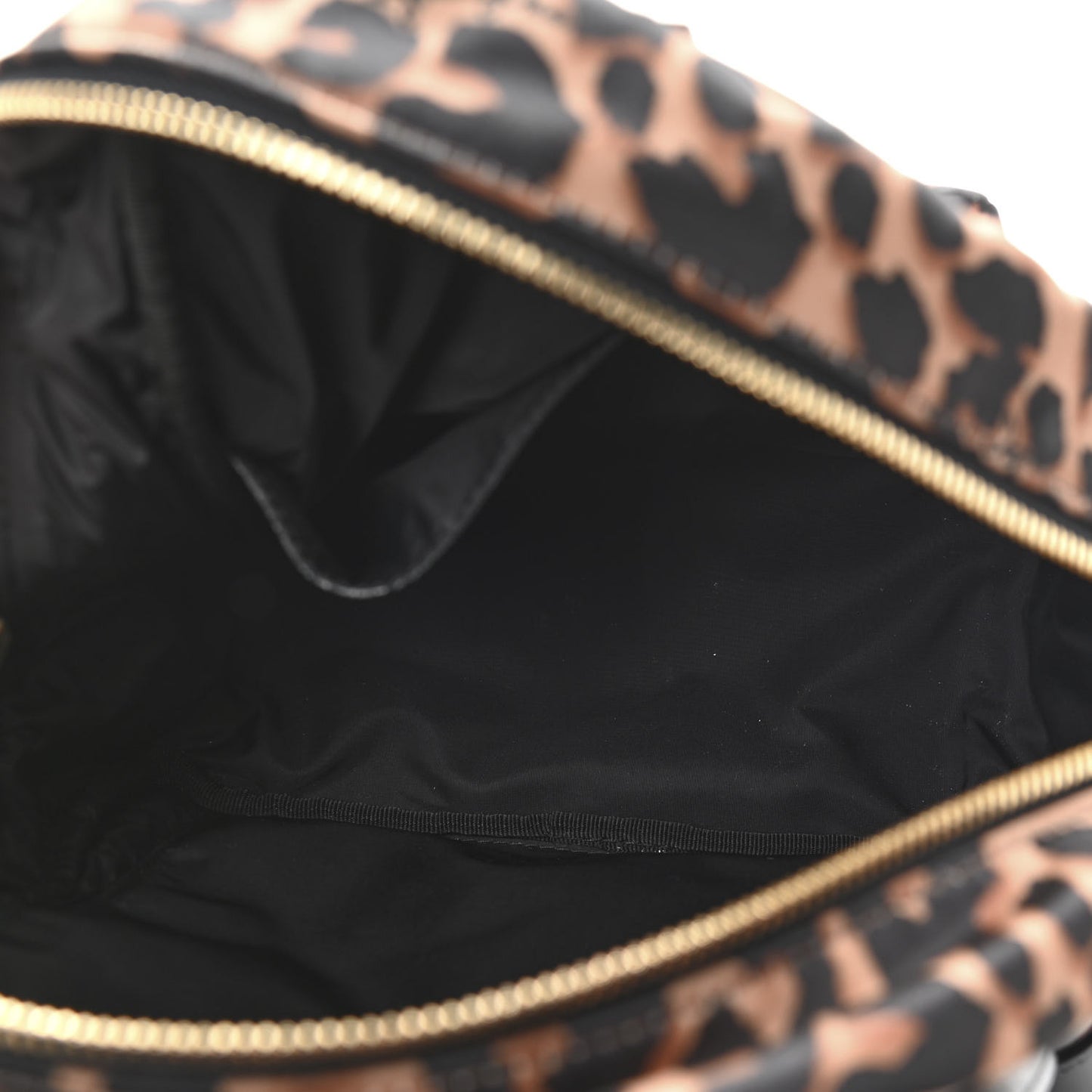 Nylon Leopard Candice Backpack Black