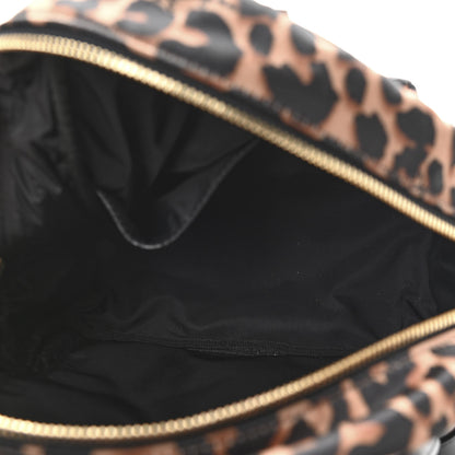 Jimmy Choo Nylon Leopard Candice Backpack Black 5 of 12