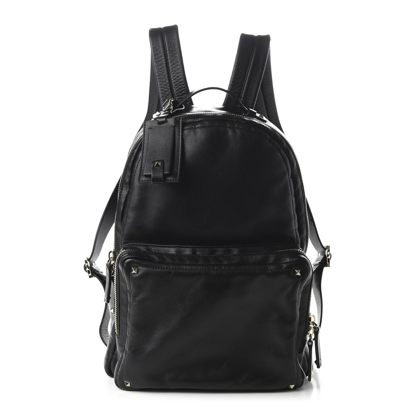 Calfskin Rockstud Backpack Black