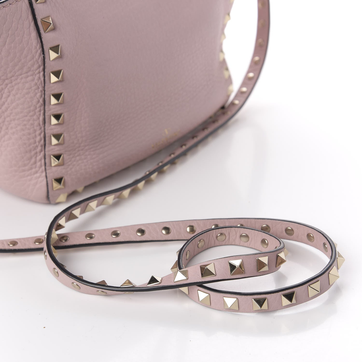 Valentino Garavani Pebbled Calfskin Mini Rockstud Tote Cipria 9 of 11