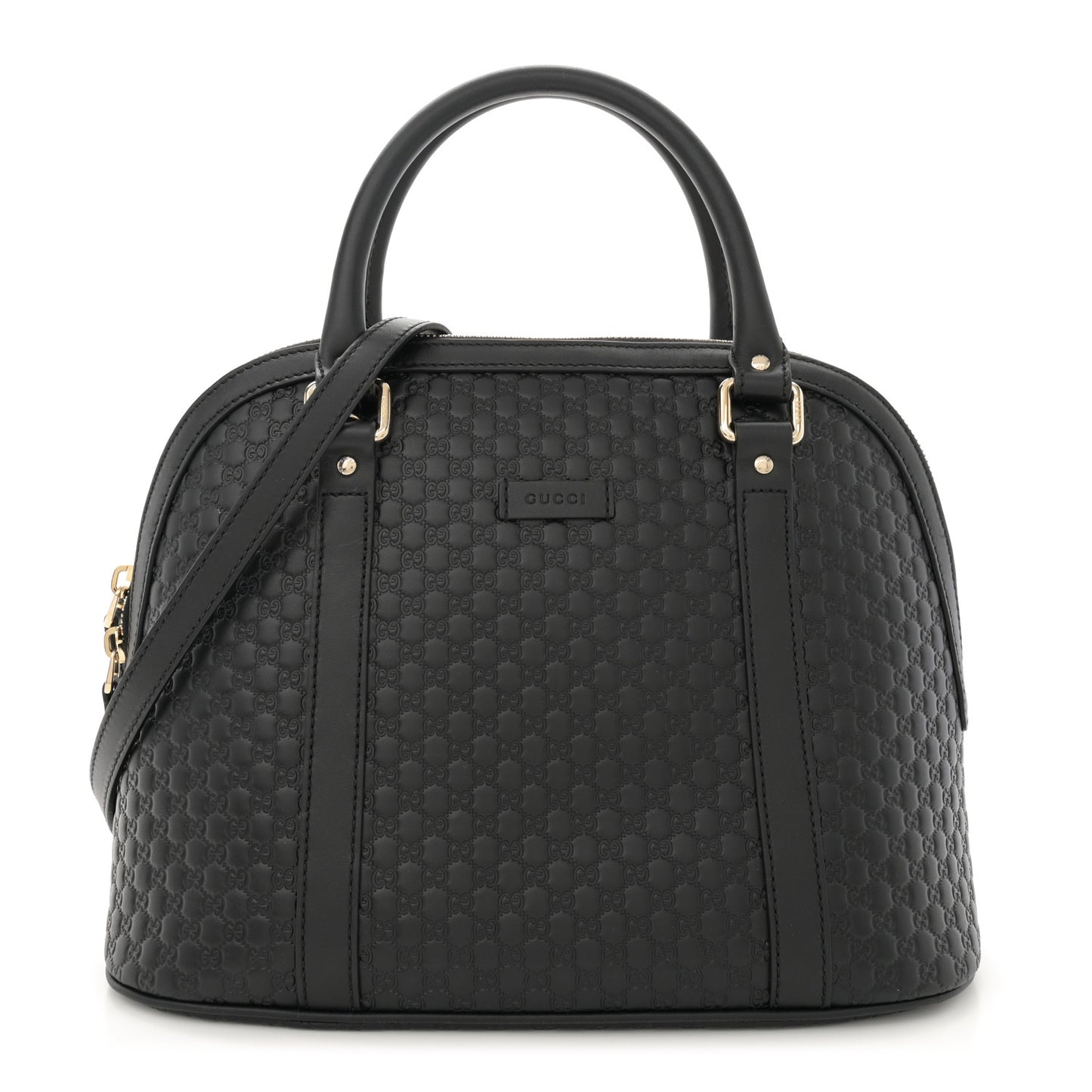 Microguccissima Medium Dome Bag Black
