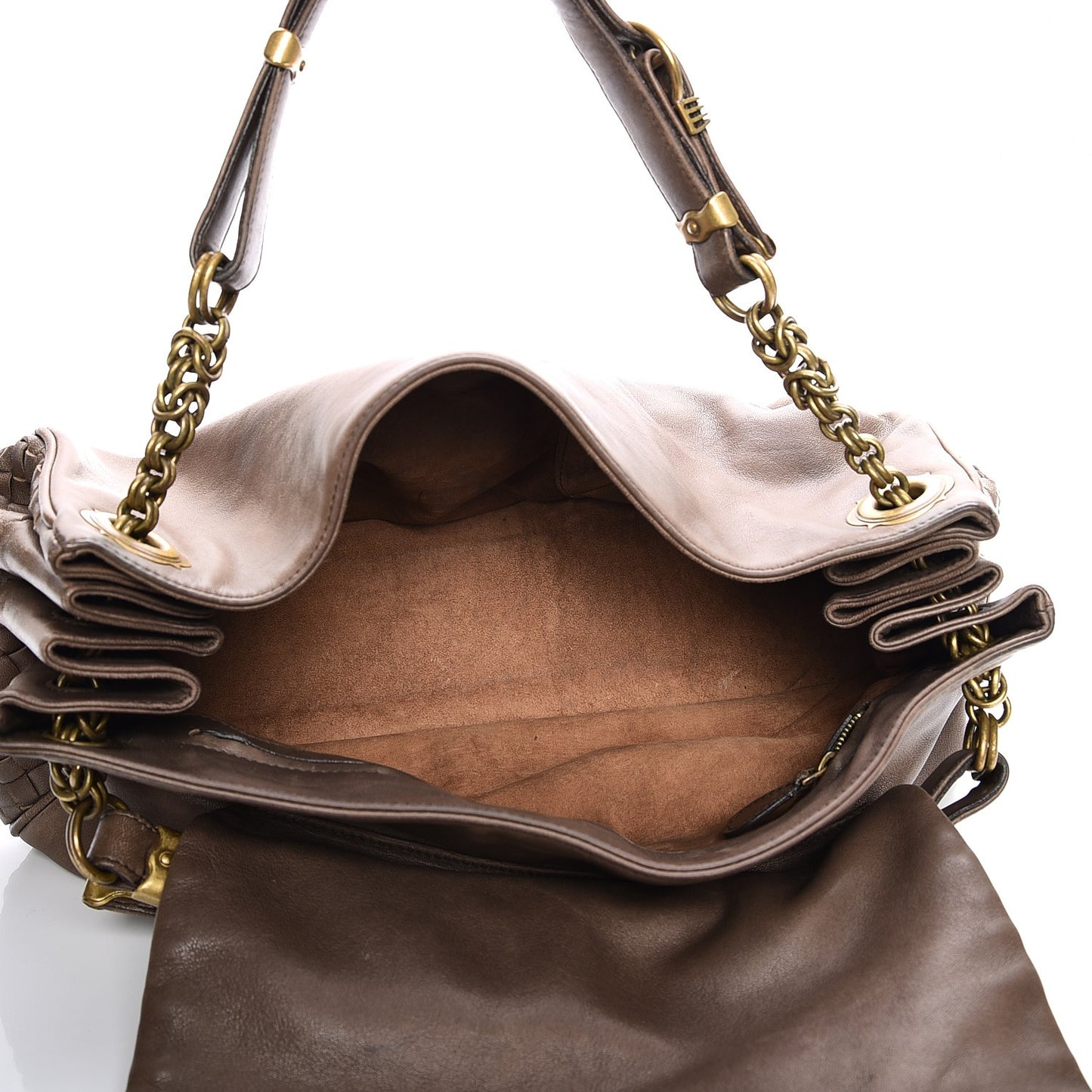 Nappa Intrecciato Napoli Shoulder Bag Pepe
