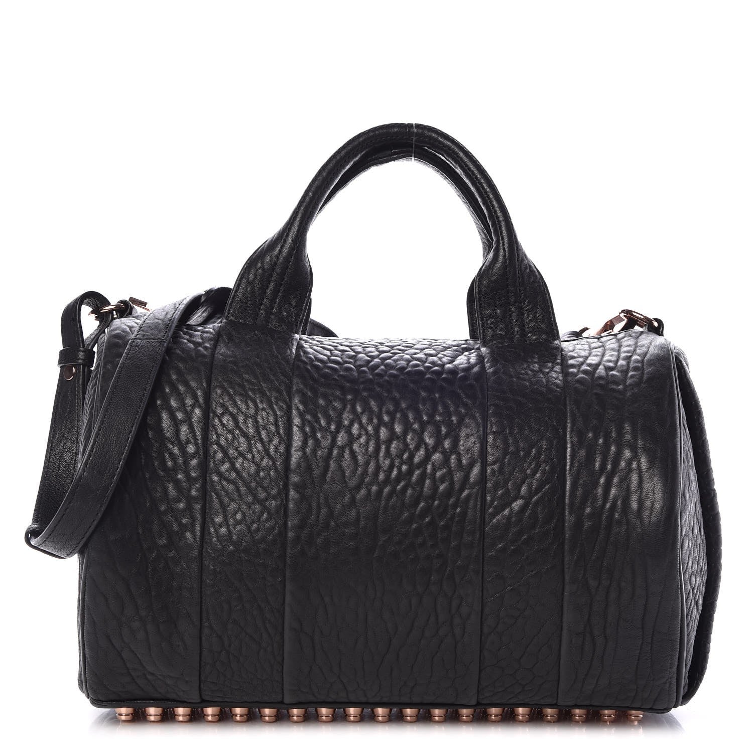 Alexander Wang Pebbled Lambskin Rocco Black Nickel Rose Gold Hardware 1 of 11