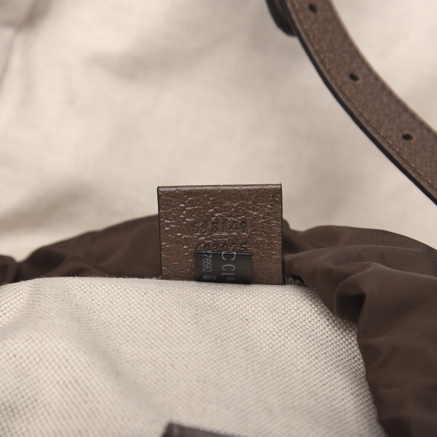 GG Supreme Monogram Medium Ophidia Double Buckle Backpack Brown