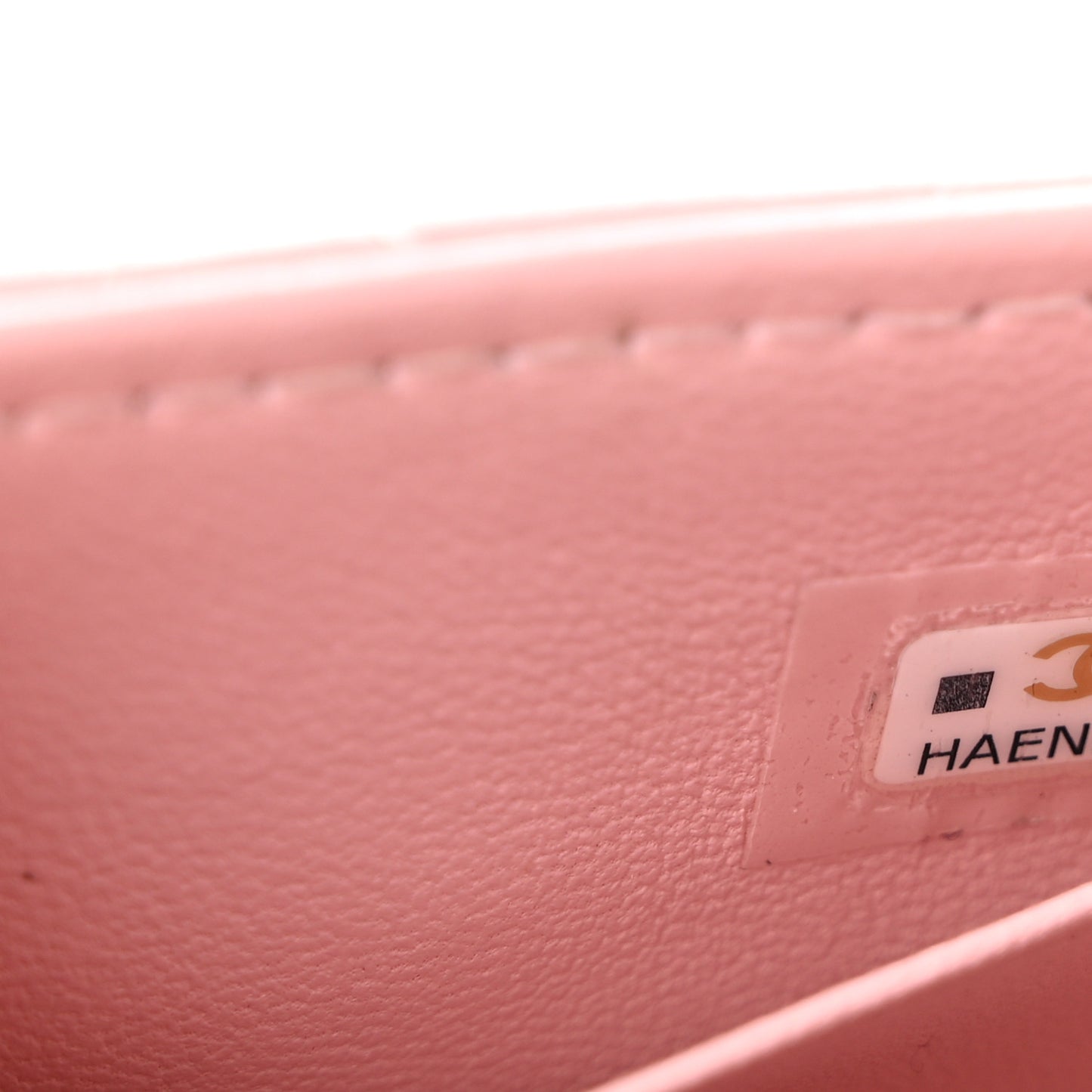 Lambskin Enamel Quilted Mini Top Handle Flap Pink