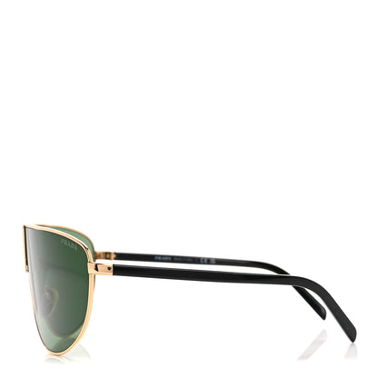Prada Metal Shield Sunglasses SPR 69Z Gold Green 3 of 8