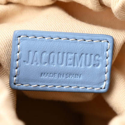 Jacquemus Wicker Calfskin Le Panier Seau Bucket Bag Blue 7 of 10