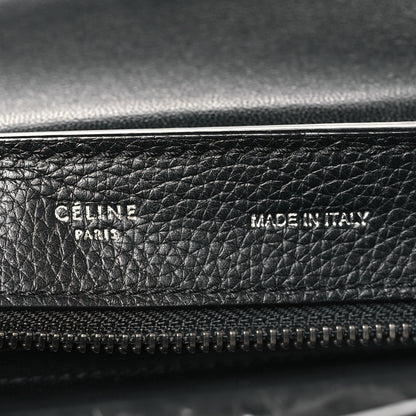Celine Drummed Calfskin Suede Medium Trapeze Black 6 of 8