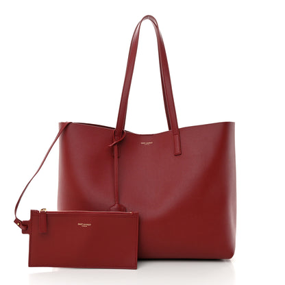 Saint Laurent Calfskin Large Shopping Tote Opyum Red 3 of 10