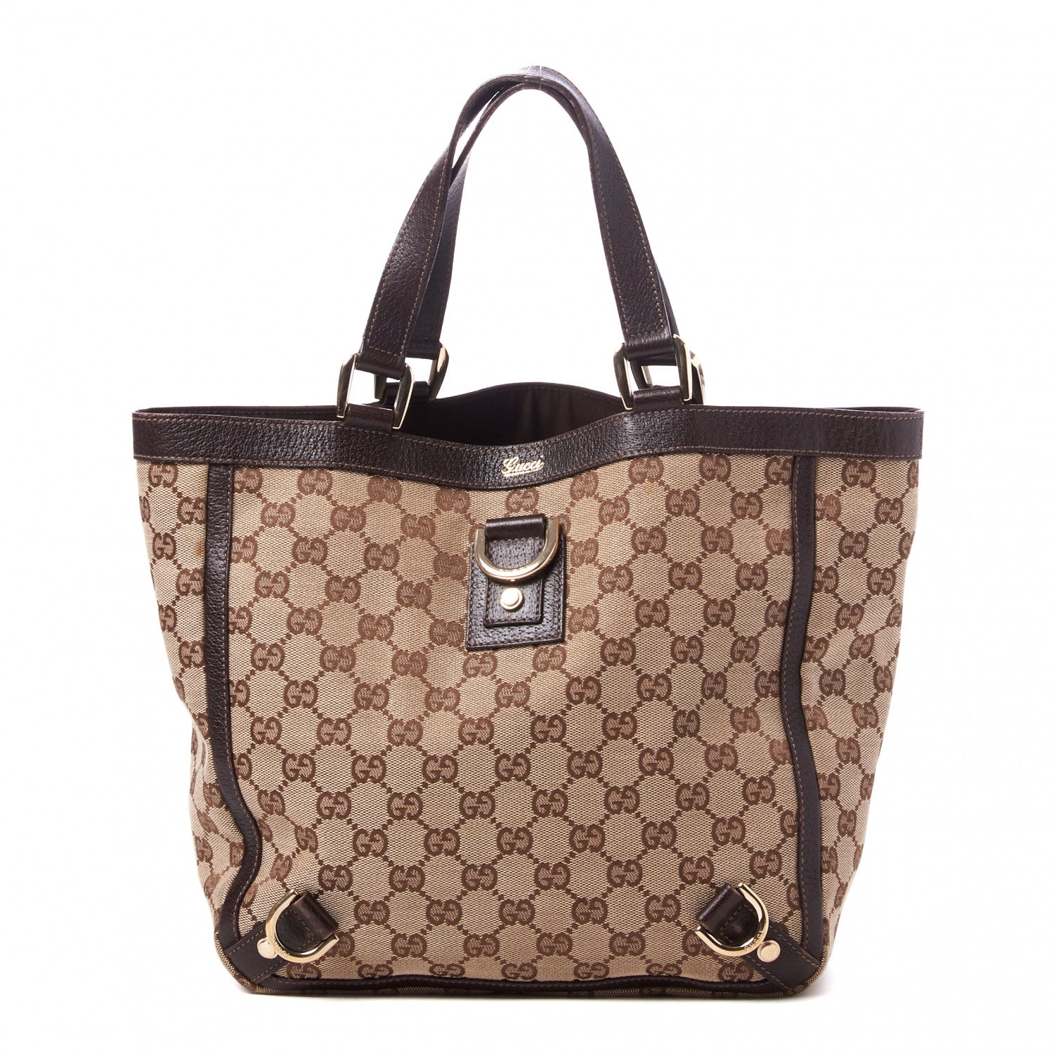 Gucci Monogram Small Abbey Tote Dark Brown 1 of 8