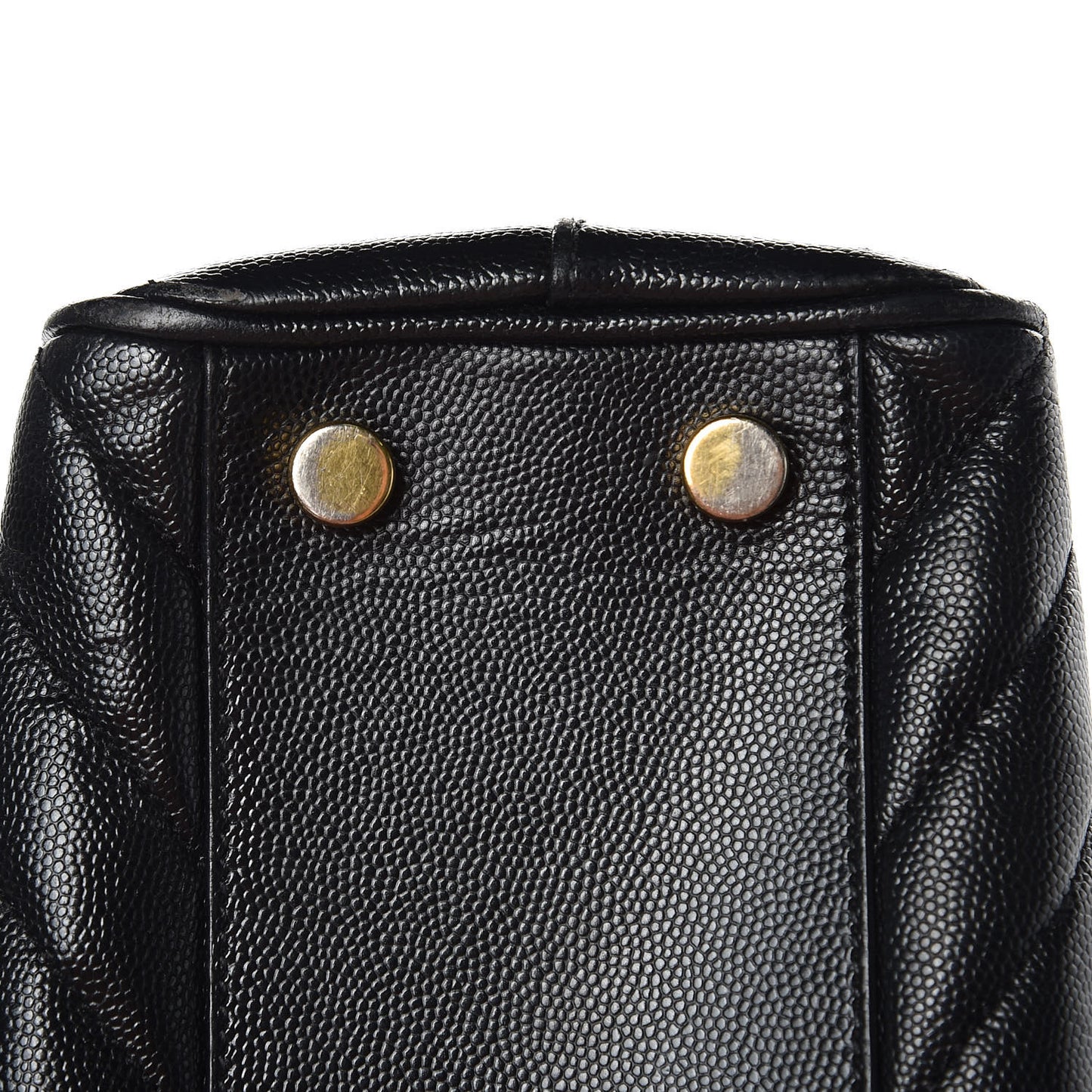 Grain De Poudre Matelasse Chevron Monogram Shopping Bag Black