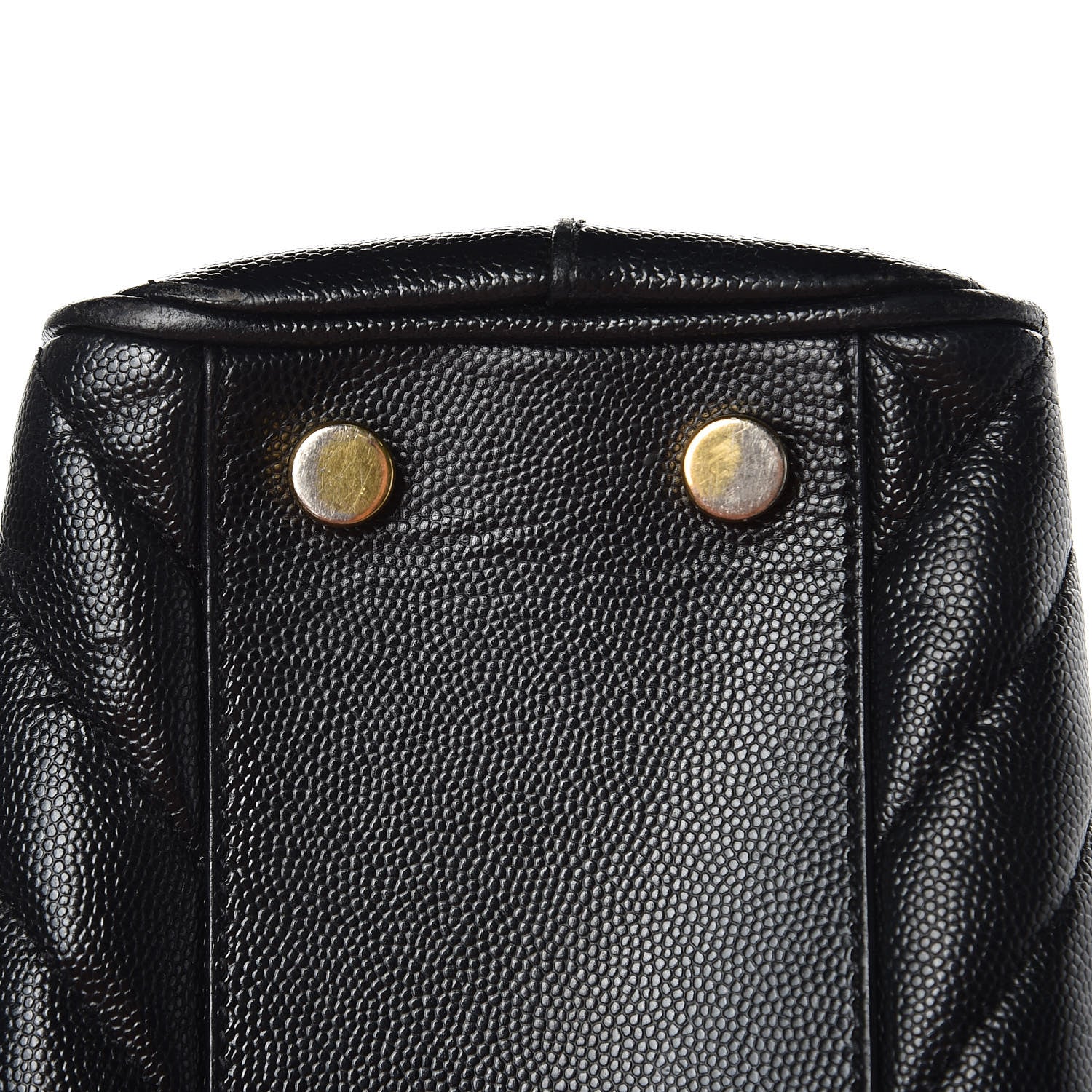 Saint Laurent Grain De Poudre Matelasse Chevron Monogram Shopping Bag Black 16 of 16