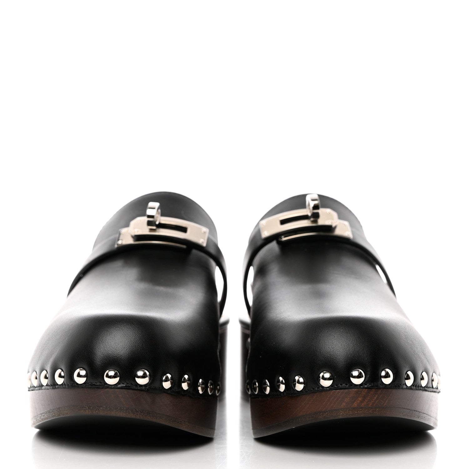 Hermes Calfskin Carlotta Mules 36 Black 2 of 10