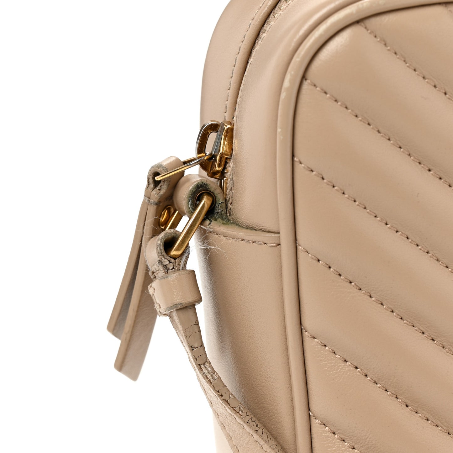 Calfskin Matelasse Monogram Lou Camera Bag Dark Beige