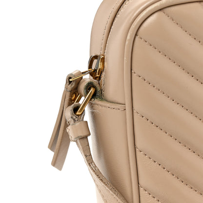 Saint Laurent Calfskin Matelasse Monogram Lou Camera Bag Dark Beige 11 of 13