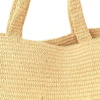 Saint Laurent Raffia Logo Tote Naturel 13 of 17