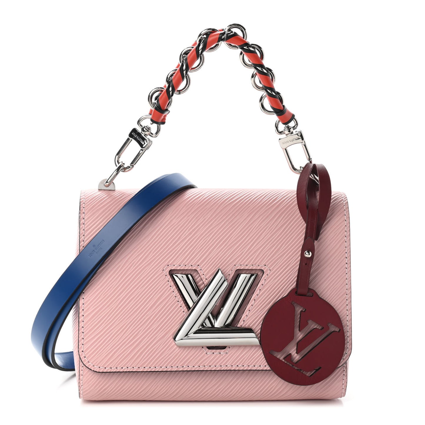 Epi Twist Braided Strap Shoulder Bag PM Rose Ballerine