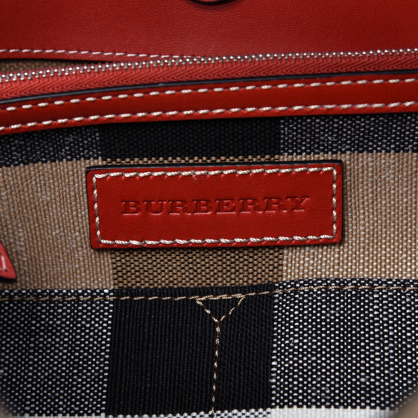 Canvas Mega Check Medium Ashby Hobo Cadmium Red