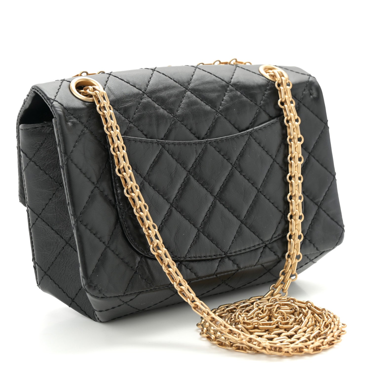 Chanel Aged Calfskin Quilted 2.55 Reissue Mini Flap Black 3 of 11