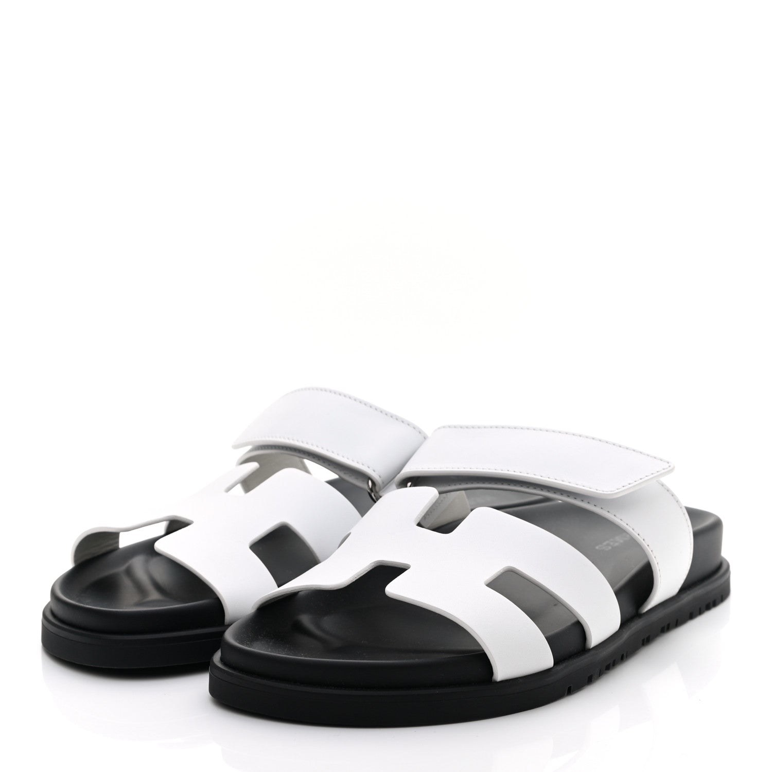 Hermes Calfskin Womens Chypre Sandals 36 White 3 of 9