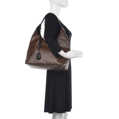 Louis Vuitton Monogram Flower Hobo Black 2 of 10
